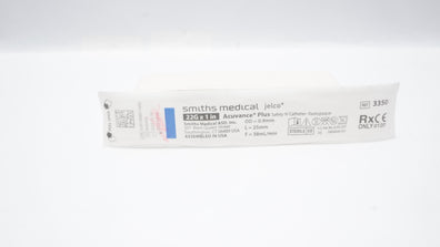 Smiths Medical 3350 Jelco Acuvance Plus Safety IVCath. Radiopaque 22G x 1inch(x)